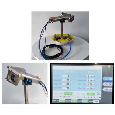 Καλή τιμή. 2000W χειροκίνητη μηχανή καθαρισμού λέιζερ με μοτοσικλέτα για καθαρισμό λεπτού χάλυβα άνθρακα σε απευθείας σύνδεση