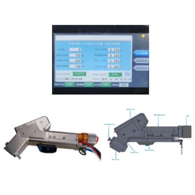 Καλή τιμή. Χειροκίνητη μηχανή καθαρισμού λέιζερ με μέγεθος δέσμης καθαρισμού λέιζερ 0-300 mm για χάλυβα άνθρακα σε απευθείας σύνδεση