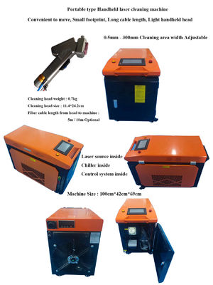 Φορητό 1000W Laser Removal Rust Gun για την αφαίρεση λεκέδων από χρώμα